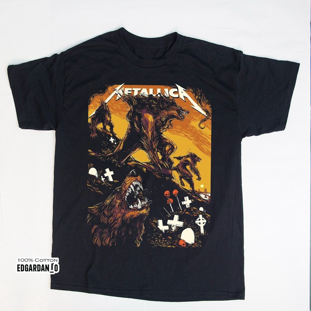 Metallica 40th Anniversary Heavy Cotton Black Unisex T-shirt Size S-5XL