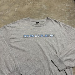Oakley Men’s Grey Long Sleeve T-Shirt Size L Y2K Surf Style