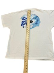 The Nike Tee Chinese Dragon Vs Tiger T-shirt Size Medium White Blue Short Sleeve