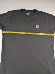 Carhartt K87 Shirt Mens Large Black Short Sleeve Pocket Loose Fit Tee Workwear