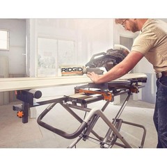 RIDGID Universal Mobile Miter Saw Stand with Mounting Braces