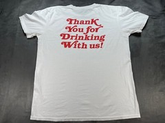 John Walker & Sons Thank You for Drinking With Us White distressed Shirt large
