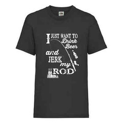 Fishing Drink Beer And Jerk Rod Humour Novelty T Shirt Various Colours And Sizes