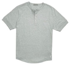 VarietyAthletics Mens Soft Pima Cotton Elastic Sleeve Cuff Henley T-Shirt