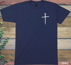 3 NAILS CROSS T SHIRT CHRISTIAN CROSS JESUS SAVES GOD IS GOOD