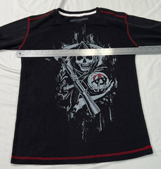 Sons Of Anarchy Shirt Mens Large Black Thermal Long Sleeve Biker TV Television