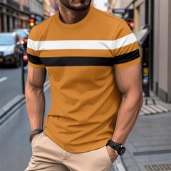 Men’s Short Sleeve Round Neck T-Shirt Classic Casual Slim Fit Shirts