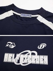 Oversized T Shirt Men 90s Shirt Unisex Streetwear Contrast Color