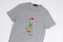 Polo Ralph Lauren Custom Slim Fit Short Sleeve Polo Bear T-Shirt – Grey –