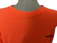 WRANGLER WORKWEAR Midweight Thermal Crew Neck Bright Orange Waffle Shirt Size M*