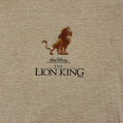 Vintage Walt Disney The Lion King 1994 Promo Tee Shirt Adult M, Cream