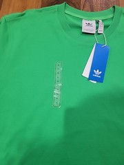 adidas Men’s Trefoil Essentials Tee Energy Green. Size XL