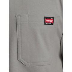 Wrangler Workwear Men’s Short Sleeve Heavyweight Pocket Crew Shirt Monument 2XL