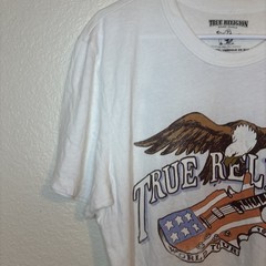 True Religion T Shirt Guitar Bald Eagle World Tour 1971 Rock & Roll Festival XL