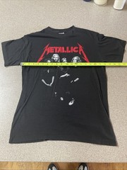🔥🔥VINTAGE 80s Metallica and Justice For All – Shirt Size LARGE – Black – 1988