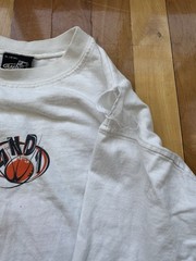 Men’s AND1 White Long Sleeve Graphic Tshirt Size XL HAS FLAWS