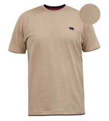 D555 Duke Big Mens Stone Waffle Textured T-Shirt 2XL 3XL 4XL 5XL 6XL (601614)