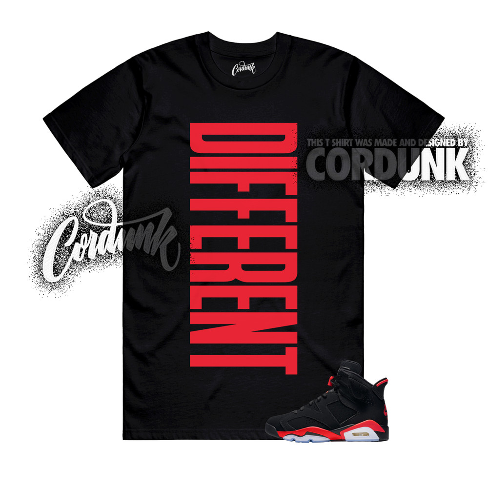 6 Infrared Salesman Black Light Crimson Solar Red T Shirt Match DFRNT