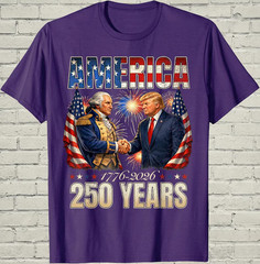 America 250th Anniversary Shirt, Trump Washington Patriotic Tee