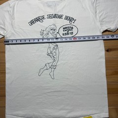 Y2K Naked & Famous Denim x EBB18 Japanese Selvedge Pinup Girl Graphic T-Shirt XL