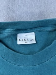 Teddy Fresh Shirt Mens Embroidered Flames Logo Design Size XL