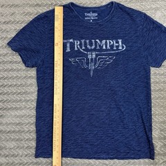 Lucky Brand Triumph Motorcycles Shirt Mens Large Blue Tee Vintage Look