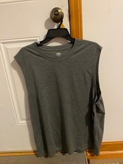 BRAND NEW MEN’S SIZE LARGE ATHLETIC WORKS AQUA JASPER HEATHER MUSCLE TANK TOP