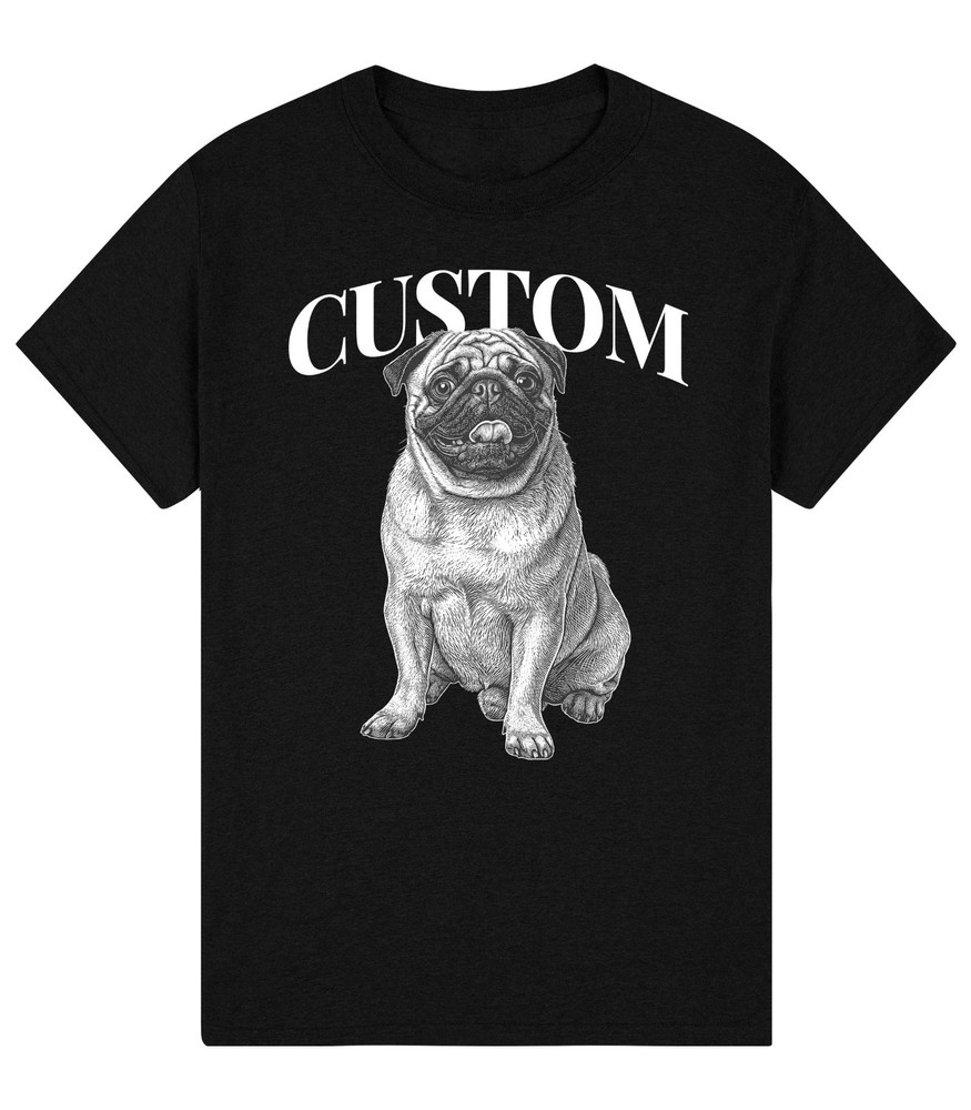 Custom Pet Photo Shirt Personalized Dog Portrait Tee With Name Funny Dog Dad Gif