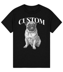 Custom Pet Photo Shirt Personalized Dog Portrait Tee With Name Funny Dog Dad Gif