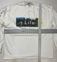 VINTAGE GTE Wireless Promo Graphic T-shirt Men XL White Long Sleeve 90s