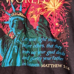 Delta Pro Weight Be a Light Unto the World Matthew 5:16 T Shirt XL Fireworks NWT