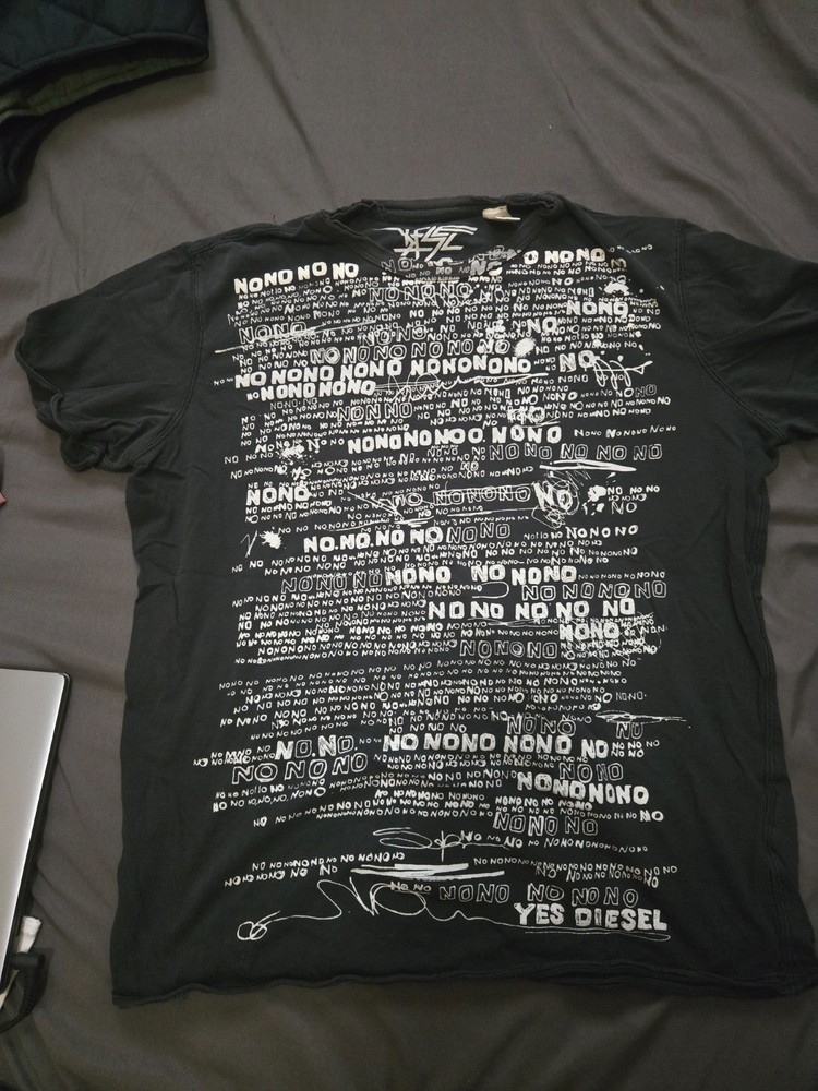 Diesel Shirt Black & White All Over Print – Size M