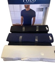 Polo Ralph Lauren Men’s Slim Fit W/ Wicking 3-Pack Crew Cotton Undershirts Small