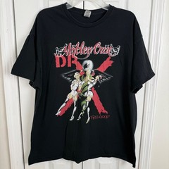 Gildan Gorillaz Motley Crue Tour T-Shirt XL Black Rock Grunge Streetwear Tee