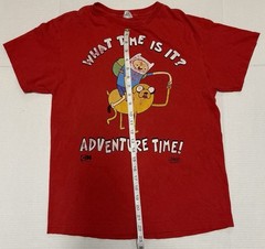 Vintage Y2K Adventure Time “What Time Is It” Graphic Print T-Shirt Men’s Small