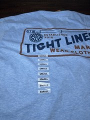 marsh wear Men’s T Shirt Light Blue Tight Lines Graphic Fishing Small New! Tags