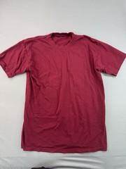 Gemrock Unisex Cotton T-Shirt Size Large Plain Maroon Crewneck Short Sleeve Tee