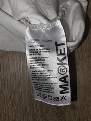 Market Shirt Men’s Size L White Running Away From My Problems Graphic Smiley