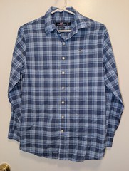 Vineyard Vines Shirt Boys Large (16) Kids Whale Shirt Plaid Logo Button Down