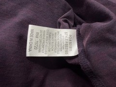 Buckle Black Burnout V-Neck T-Shirt Mens Size M Deep Purple Short Sleeve Grunge