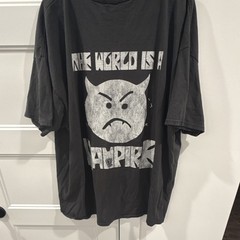 Smashing Pumpkins Men’s 2XL Black Double-Sided Graphic Crew Neck T-Shirt