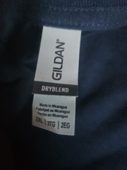 2 Gidan Navy Blue Long Sleeve G840 Dry Blend 50/50 2 XL