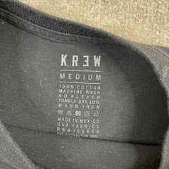 Krew Graphic T Shirt Men’s Size M Black Short Sleeve Crew Neck Skateboarding Tee