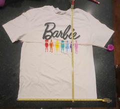 NEW Barbie White Fashionistas Rainbow t-shirt Men’s size XL Extra Large UniSex