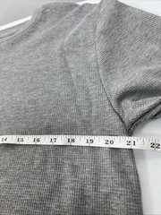NWT Linea Uomo Gray Waffle Knit Thermal Crew Neck Size XL