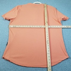 JMIERR Henley Shirt Men’s XL Orange Ribbed Short Sleeve Casual Tee Stretch Knit