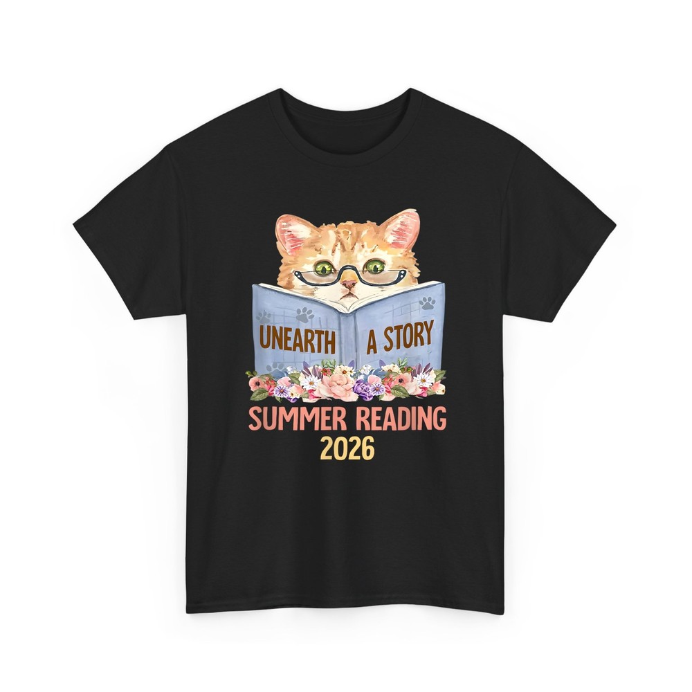 Bookish Cat Lady Summer Reading Story Lover Gift Women Graphic Tee