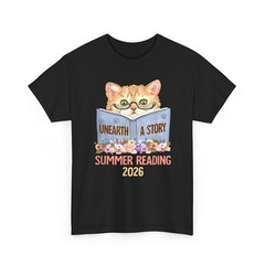 Bookish Cat Lady Summer Reading Story Lover Gift Women Graphic Tee