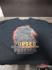 NRA men’s 2XL FORGED IN FREEDOM T SHIRT OFFICIALLY LICENSED see description