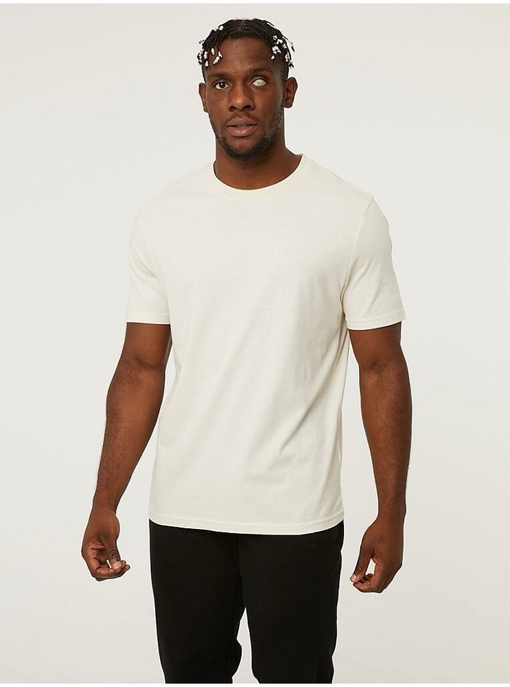 Goodthreads Men’s Slim-Fit Short-Sleeve Cotton Crewneck T-Shirt Cream XXL